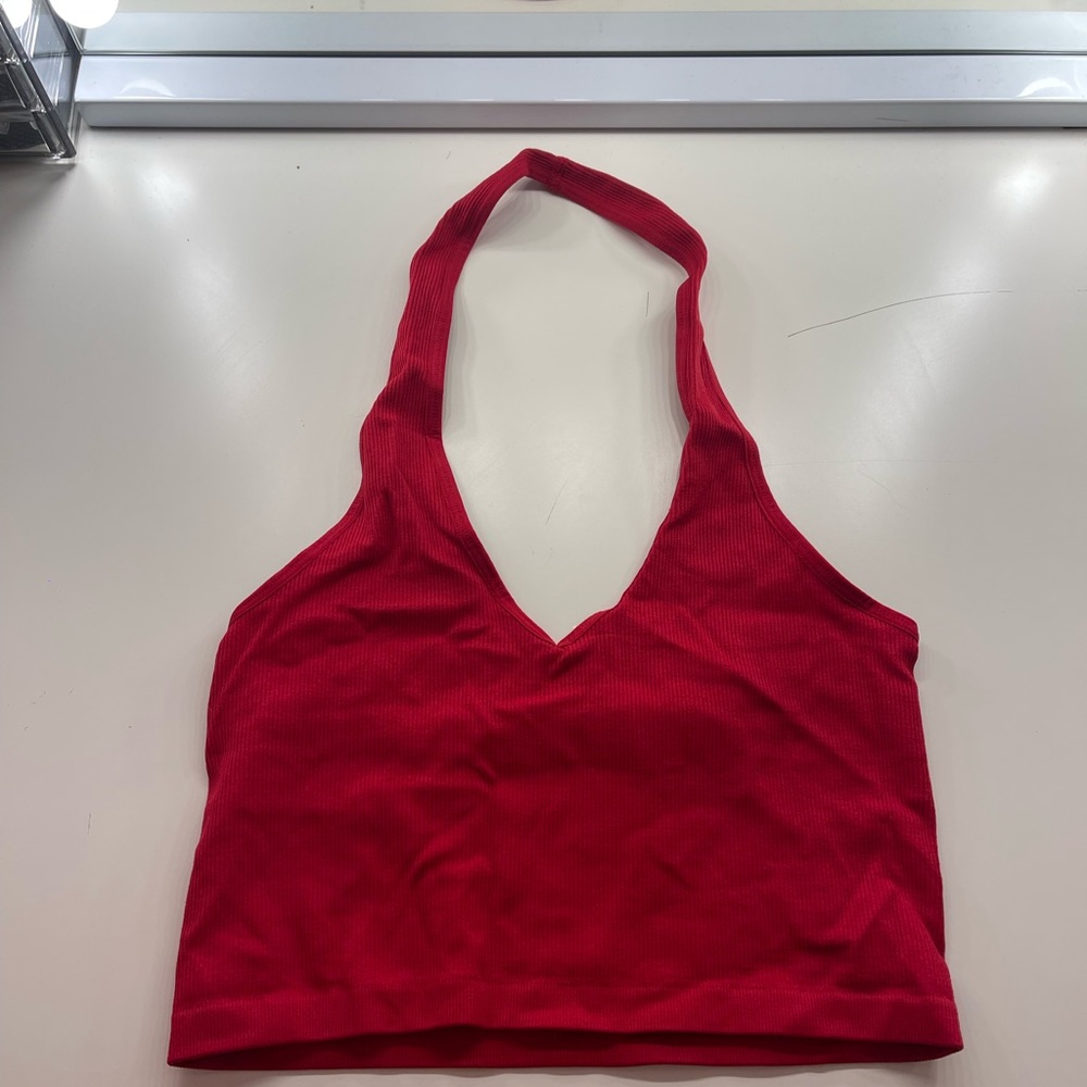 backless red top